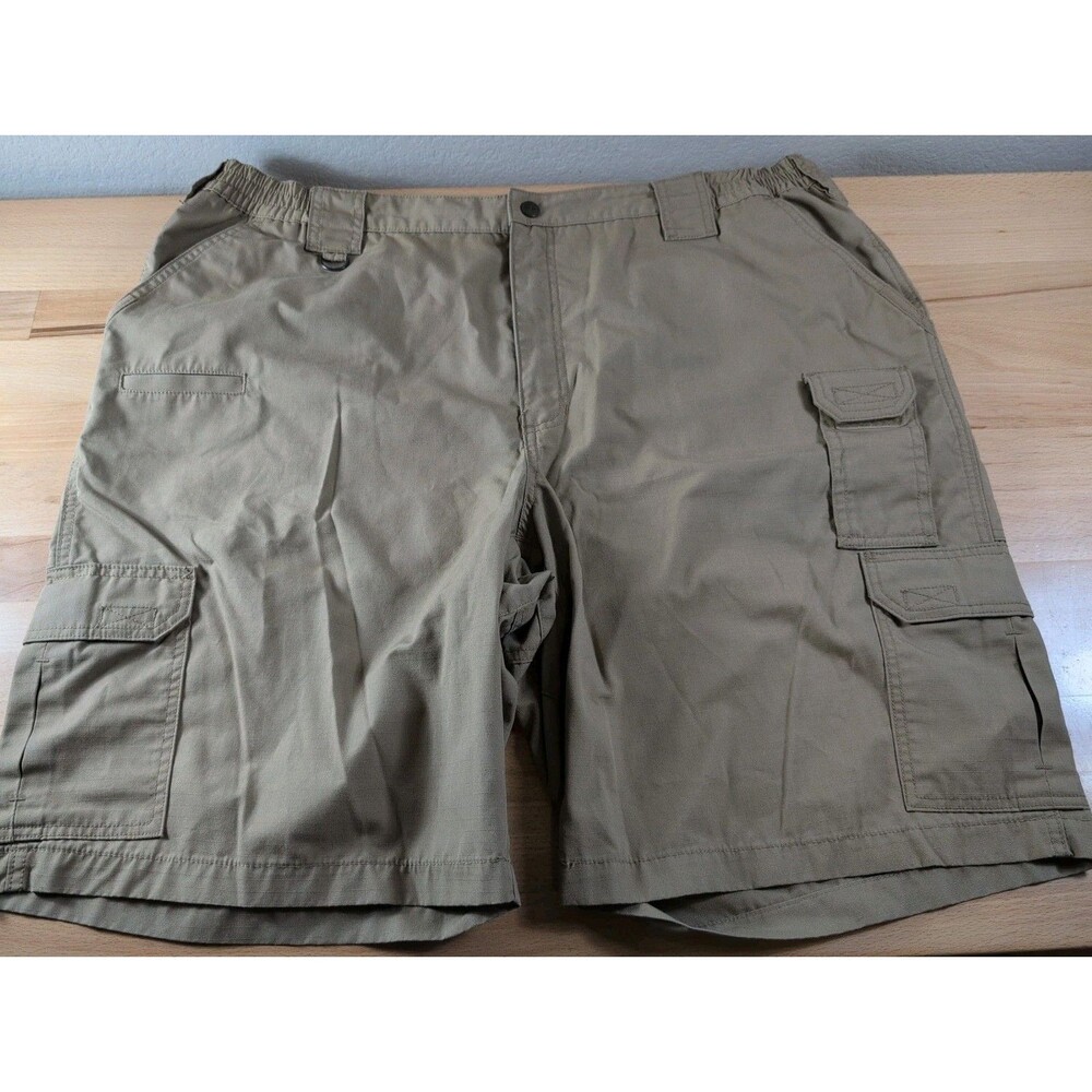 5.11 Tactical Cargo Shorts Mens 44 Khaki Tan Ripstop 10.5 Inseam Workwear